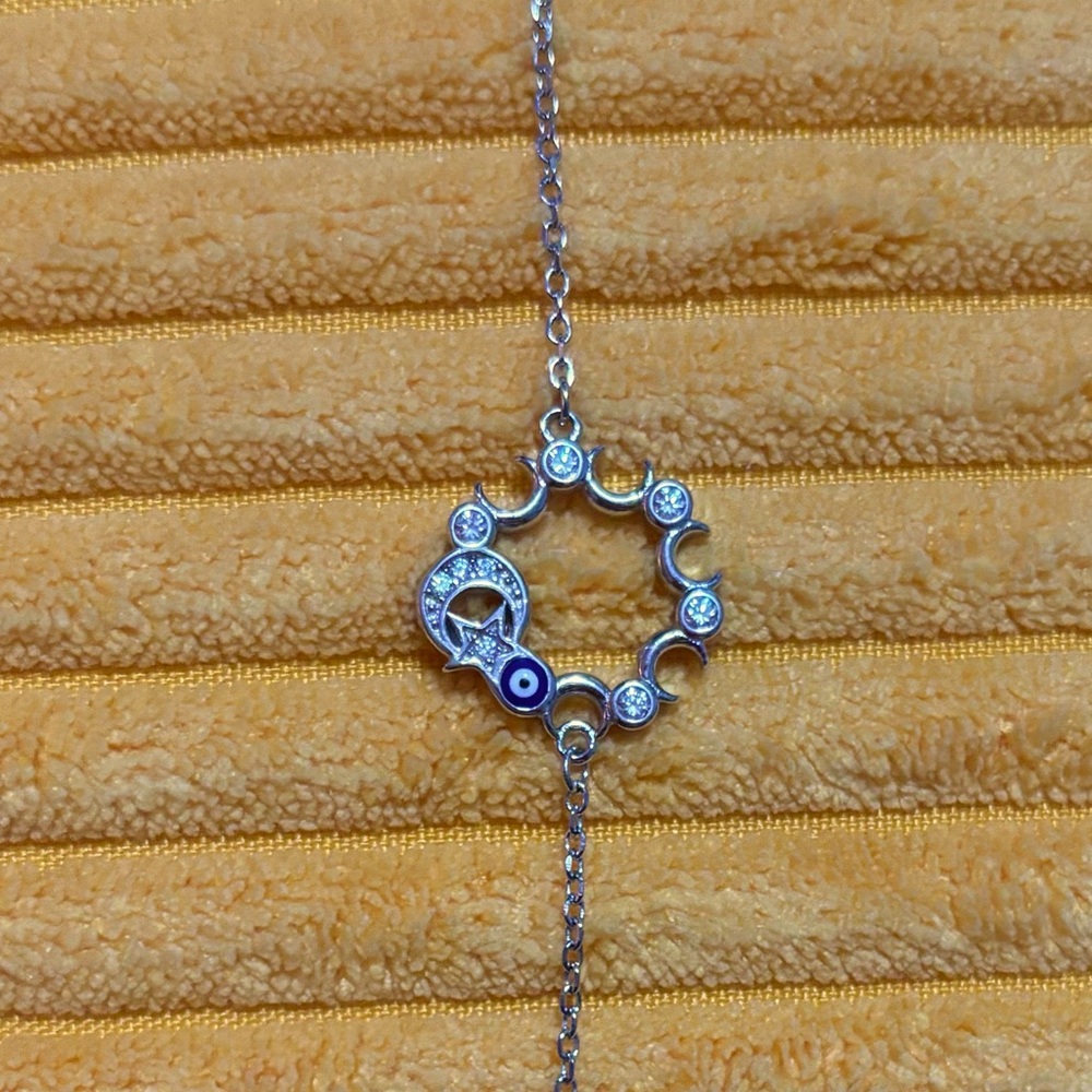 925 Egyptian Silver evil eye bracelet 🧿